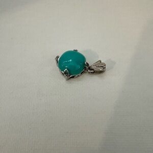 Vintage Sterling Silver 925 Turquoise Pendant